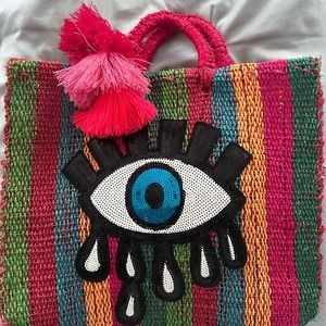 Brand New!! Saint Barth Inspired Evil Eye Beach Tote